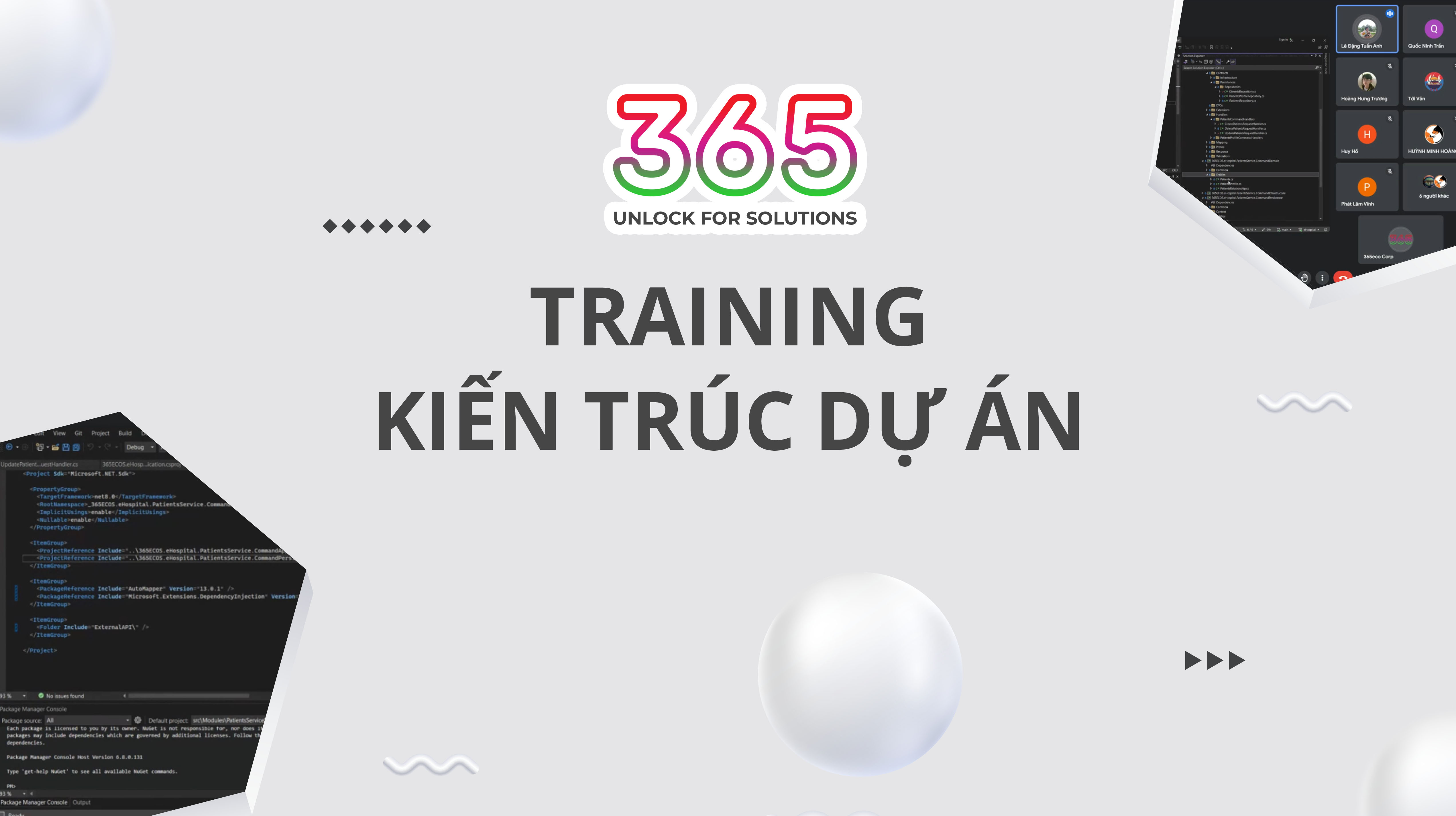 >Buổi Training cùng các bạn thực tập sinh về kiến trúc dự án ! 